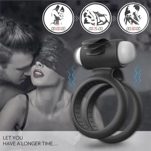 Aim to Please Double Vibrating Cock Ring Adult Luxury