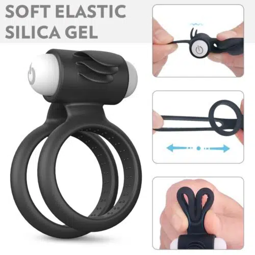 Aim to Please Double Vibrating Cock Ring Adult Luxury