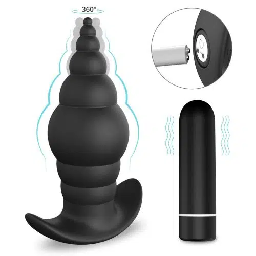 Apollo 3 in 1 Vibrating Anal Butt Plug Adult Luxury