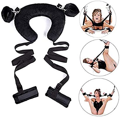 Kit Bondage Sex Toys Plush Neck Pillow & Algemas & Tornozeleiras Luxo Adulto