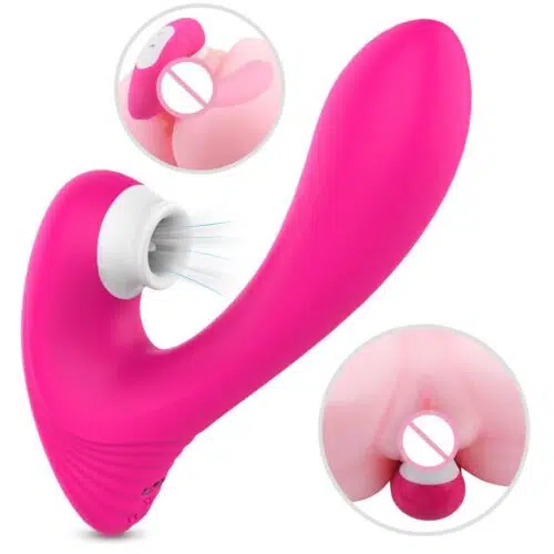 Aura-Oceanus® Licking & Sucking vibrator (Pink) Adult Luxury