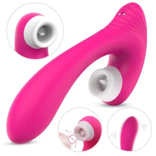 Aura-Oceanus® Licking & Sucking vibrator (Pink) Adult Luxury