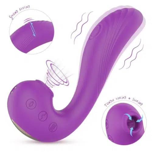 Eco 3 em 1 Chupar Clitoral &Lamber Vibrador Adulto Luxo