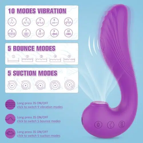 Eco 3 em 1 Chupar Clitoral &Lamber Vibrador Adulto Luxo