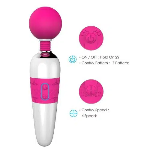 Elegância Smart Sex Wand (Rosa Rosa) Adulto Luxo