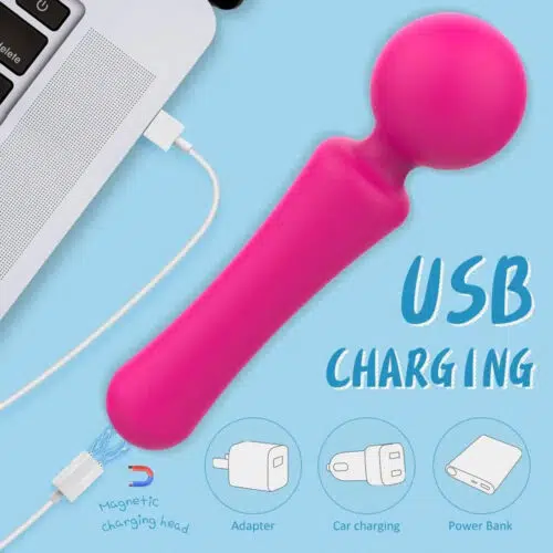 Varinha Fantacy & Massageador Carregador USB Adulto Luxo