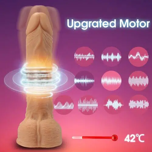 Fantasia Aquecimento Balanço & Empuxo Remoto Vibrando Dildo Adulto Luxo