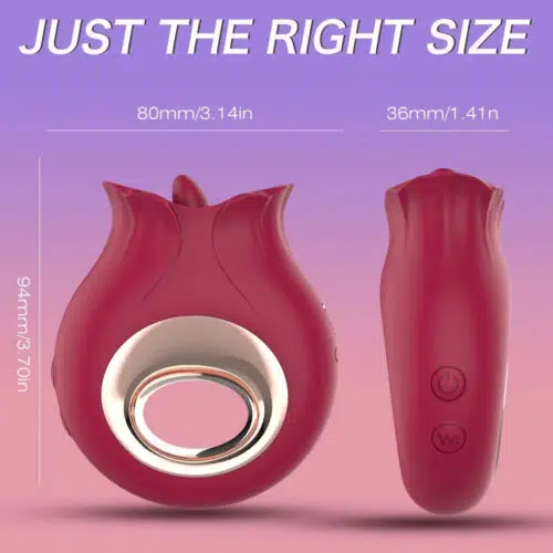 French Kiss Licking BioAir Vibrator Red Size Dimensions Adult Luxury