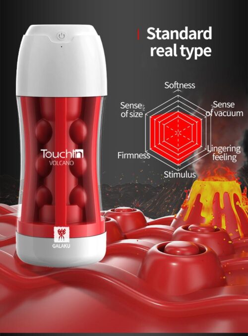 Galaku Touch In Masculino Masturbator Cup (Vermelho) Adulto Luxo