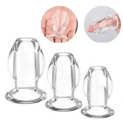 Invisível oco Anal Bumbum Plug Set Adulto Luxo