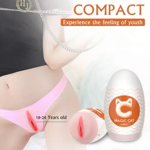 Magic Cat Mastrubator Egg ( 18-24 Year Old Real Feel Vagina) Adult Luxury