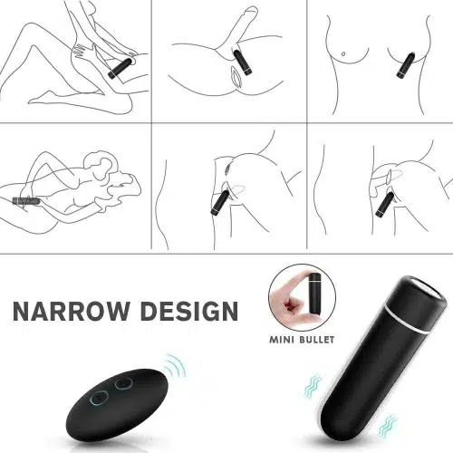 Magic Unisex Bullet Remote-Control Vibrator ( Black) Adult Luxury South Africa