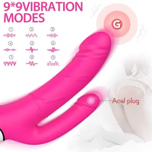 Duplo Magnético Deluxe G-spot, Clitoral e/ou Vibrador Anal Adulto Luxo