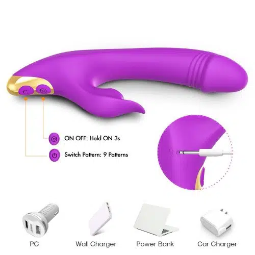 Premium Luxury Suction Rabbit Vibrator (Purple) Adult Luxury