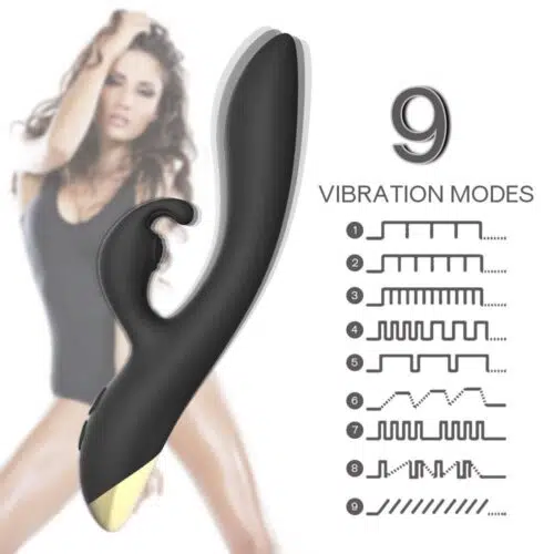 Bonnie® The Quiet Bunny (Preto) Vibrador Adulto Luxo