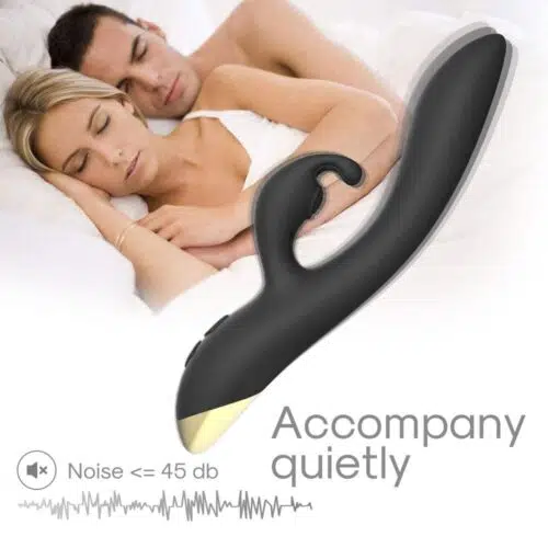 Bonnie® The Quiet Bunny (Preto) Vibrador Adulto Luxo