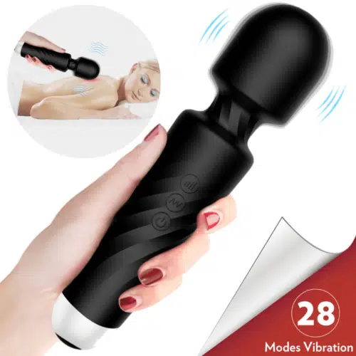 Orgasmix Super Sex Massage Wand (Preto) Adulto Luxo