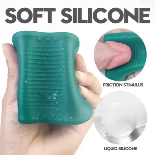 Prazer silencioso Stroker brinquedo sexual para homens (verde) Adulto Luxo