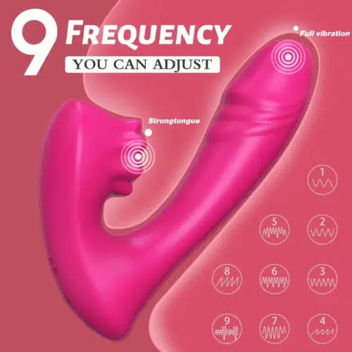 O Um e Apenas 3 em 1 Lambendo Bio Air Vibrator (Rosa) 9 Vibradores Vibração Adulto Luxo