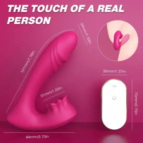 O único e 3 em 1 lambendo Bio Air Vibrator (rosa) tamanho adulto luxo