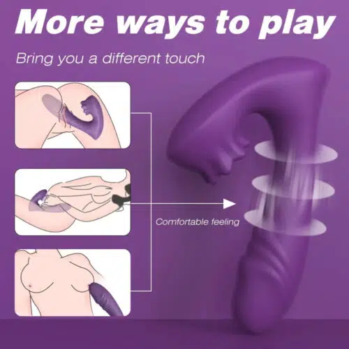 O One And Only 3 em 1 Licking Bio Air Vibrator (roxo) Maneiras de usar o vibrador Adult Luxury