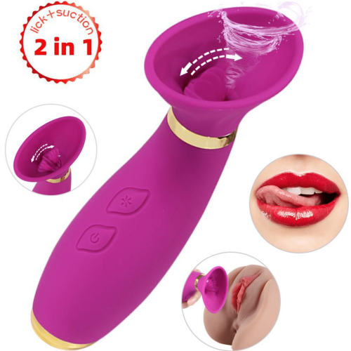 Tentações Chupando Língua Lamber Vibrador Adulto Luxo