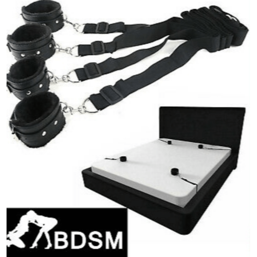 Under Bed Sex Restraints With Padded Leather Cuffs Bondage Adult Luxury