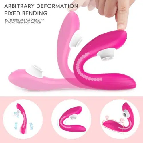 Instinct® Tongue Bendable Sucking Vibrator/ Couples Sex Toy Adult Luxury