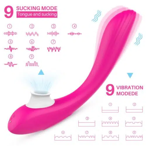 Instinct® Tongue Bendable Sucking Vibrator/ Couples Sex Toy Adult Luxury