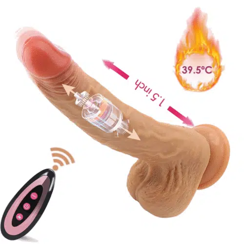 Fantasy Heating Thrusting Rotating Vibrating 360°Dildo Adult Luxury